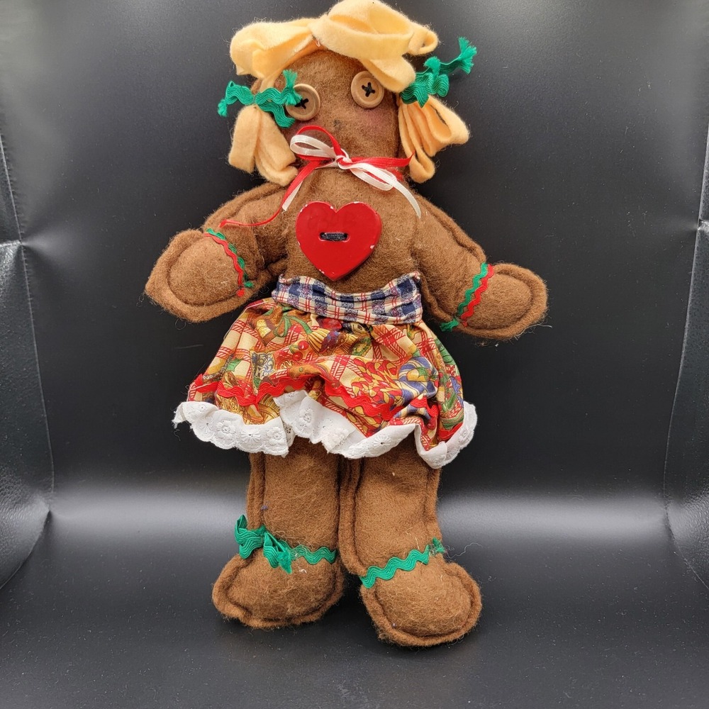 primitive 12" Female gingerbread doll